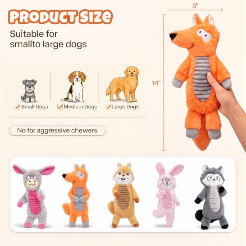 No Stuffing Dog Squeaky Toys Dogs Love These!