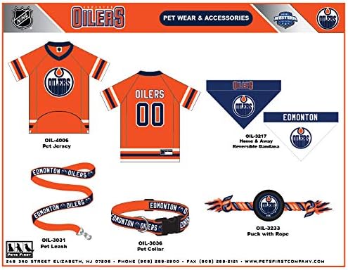 NHL Edmonton Oilers Collar for Dogs & Cats, Medium. - Adjustable, Cute & Stylish! The Ultimate Hockey Fan Collar!