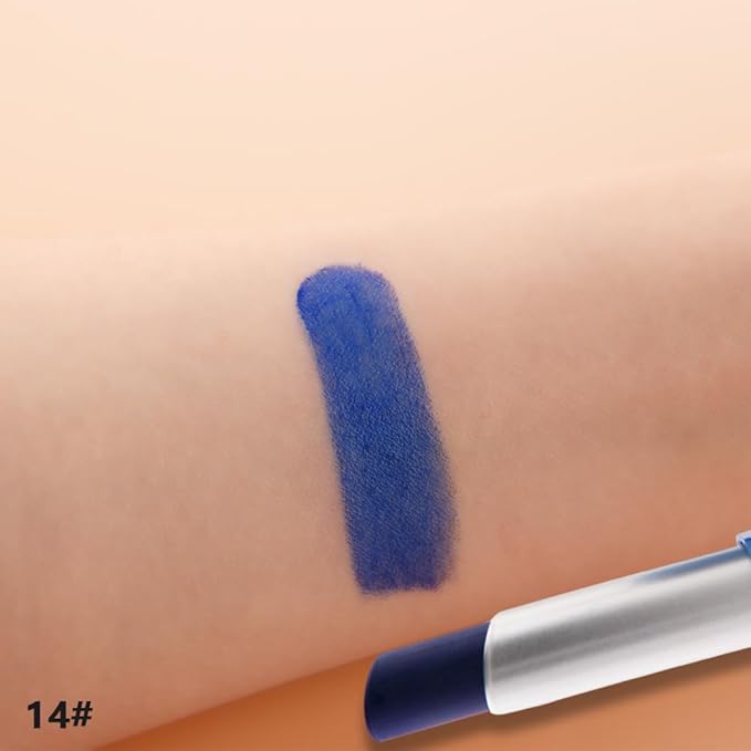 Dark Blue Shimmer Lipstick - Pigmented Lip Crayon & Face Paint Stick for Women Everyday Halloween Birthday Party Wear, Younger-Looking Glitter Lip Makeup, Labial para fiesta de disfraces 14