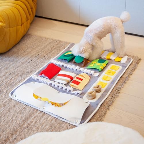 Vending Machine Snuffle Mat, Interactive Dog Enrichment Toy with 7 Treat-Dispensing Components