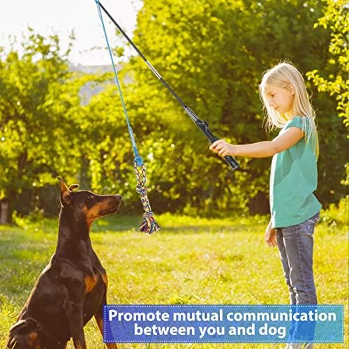 Flirt Pole for Dogs Interactive Chase Toy for Large Medium Small Puppy Dogs | For Chase and Tug of War, Dog Teaser Wand with Lure, Chewing Toy, for Outdoor Exercise & Training,Easy to Use,Carry, Sturdy