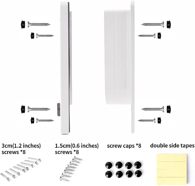 EASY JOY Cat Doors(Outer Size 8.6" x 7.5"), 4-Way Locking Cat Door for Interior Exterior Doors, Weatherproof pet Door with Magnet for Cat or Dog < 16.1 inches in Girth(White M) | Easy Install Pet Door For Cats & Doggie, Silent Manual Pet Flap For Wall/...