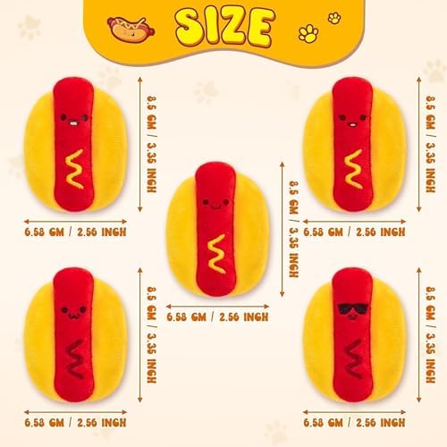 L1rabe Hot Dog Catnip Toys for Cats- Kitten Birthday Gifts for Cat Lovers