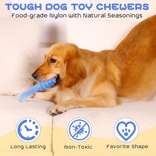 WinTour Dog Chew Toys for Aggressive Chewers, Tough Toys for 30-80lbs Dogs
