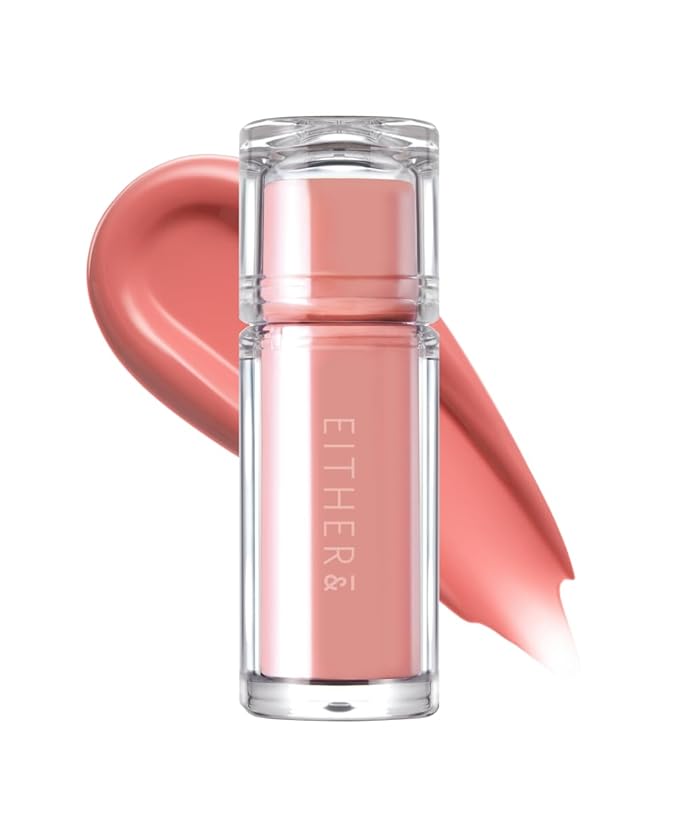 EITHER& Dewy Syrup Tint 01 – Melt Away | Vibrant & Fresh Color Lip Tint, All-Day Juicy Glow, Smudge-Proof, Hydrating, Long-Lasting, Non-Sticky Formula (4.3g)