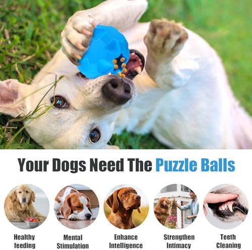 Rubber Treat Dispensing Cognitive Dog Toys for Aggressive Chewers Breed | Enrichment Toys for Large Dogs, Super Chewer Cognitive Dog Toys to Keep Them Busy, Treat Toy, Dog Puzzles for Large Dogs