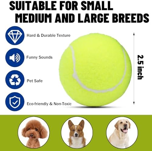 Magicorange Dog Tennis Balls, 90 Pack 2.5 inch Squeaky Tennis Balls