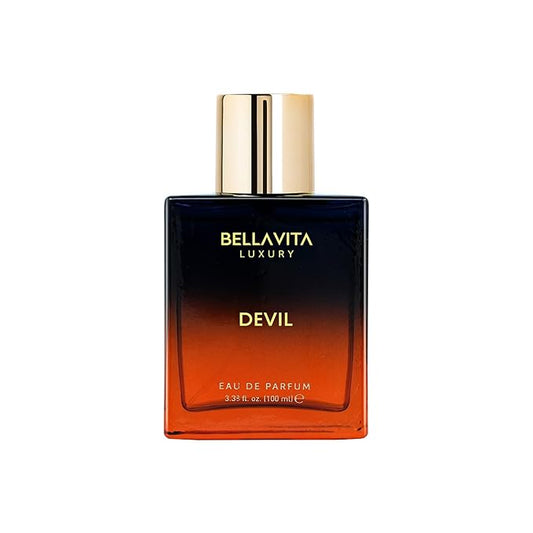 Bellavita Luxury Devil Eau de Parfum | 100 ml (3.4 fl.oz.) | Perfume for Men and Women | Oriental Spicy, Saffron, Amber, and Cedar Notes | Long Lasting Unisex Fragrance