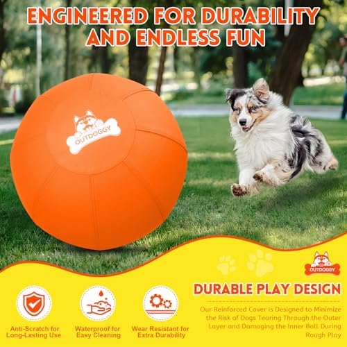 18'' Herding Ball for Dogs, Heavy Duty for Small & Medium Breeds