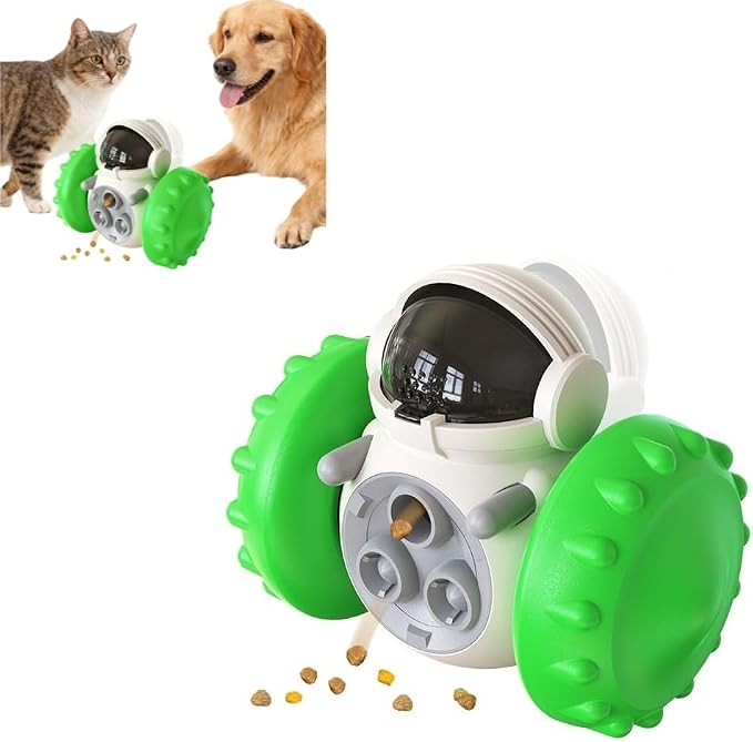Interactive Dog Treat Dispenser for Slow Feeder (Green)