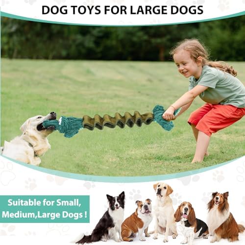 Drmstow Squeaky Dog Toys for Large Dogs, Cute Puppy Toys, Plush Stuffed Pet Dog Toys with Crinkle Paper, Interactive Tug of War Dog Toys to Keep Them Busy for Small Medium Big Dogs