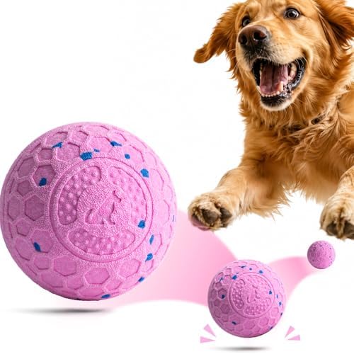 Fsitego Interactive Dog Ball Toys, Automatic Moving Bouncing, Rotating Smart Dog Toy for Small, Medium, Large to Keep Them Busy, Durable E-TPU Material & IP65 Waterproof, 5H Continuous Use(Pink)