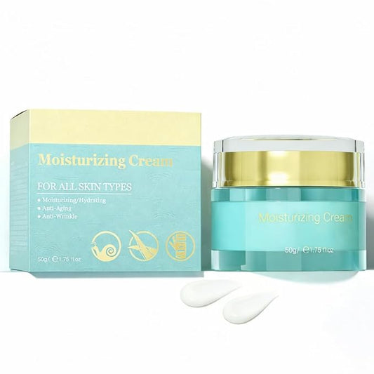 Moisturizing Crepe Fix Cream - Tightens and Firms Face, Neck & Body, Anti Wrinkles for Crepey and Sagging Skin,Non-Greasy Formula with Hyaluronic Acid & Collagen - 1.75 oz