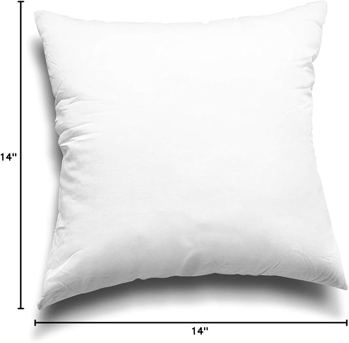 Edow Throw Pillow Insert, Lightweight Soft Polyester Down Alternative Decorative Pillow, Sham Stuffer, Machine Washable. (White, 26x26), 1 Count (Pack of 1)