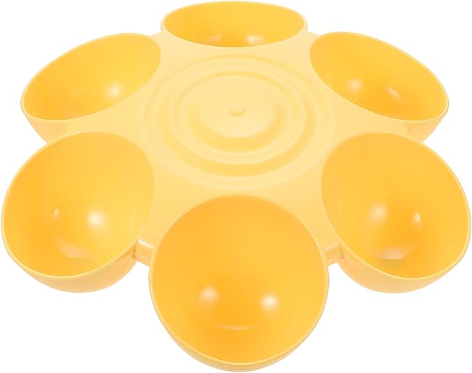 Hemobllo Flower Shape Pet Feeding Bowl 14.17 X 14.17 X 3.54 in Plastic Cat Feeder Multiple Cat Food Bowl Dog Treats Dispenser Food and Water Dish for Easy Feeding and Cleaning