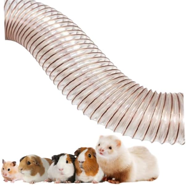 Pet Products Transparent Thru-Way - 46In Interactive Tunnel for Ferrets F Rat Guinea Pig Ratand Small Pets, Transparent and Flexible Design Allows for Better Observation of Pets Playing and Exploring