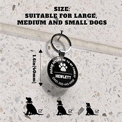 QR Code Dog Tag -On Pet ID Name Tag for Dogs, Cats & Horses – Custom Personalized Noiseless Tag with Jingle-Free Fit & Online Profile Display