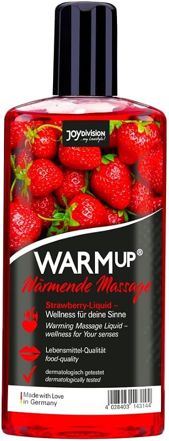 Joydivision Warm Up Flavored Massage Oil, Strawberry, 5.07 Ounce
