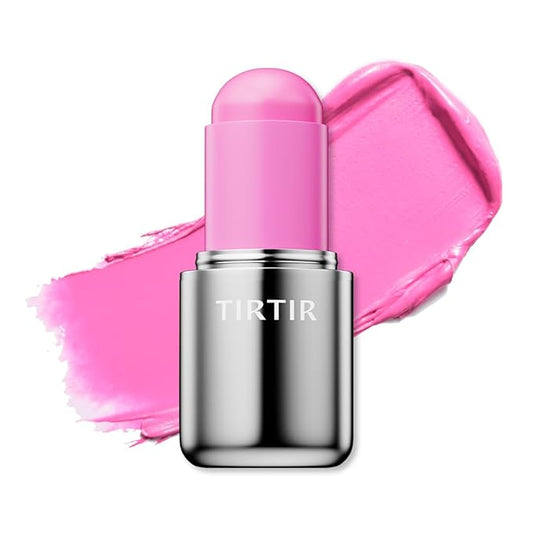 TIRTIR Mood Glider Lip & Blush Stick | Multi Use for Lip and Cheek with Creamy Buildable Texture and Natural Glow Color #06 Fuchsia Flash, 0.13Oz