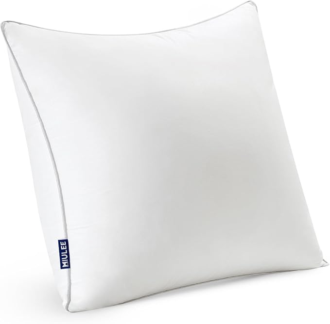 MIULEE 28x28 Euro Pillow Insert -Decorative Throw Pillow with 100% Cotton Cover Square for Sofa Couch