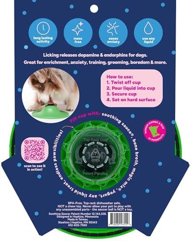 Stashios Soothing Saucer - Dog Slow Lick Mat & Calming Activity Toy