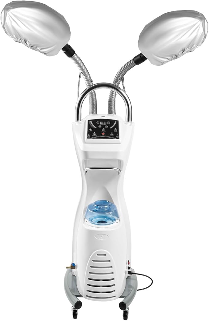 Professional Stand Hair Steamer, 7 in 1 Hair Color Processor, 650W Professional Hair Treatment Machine, Freestanding Stand SPA Machine with Rolling Base