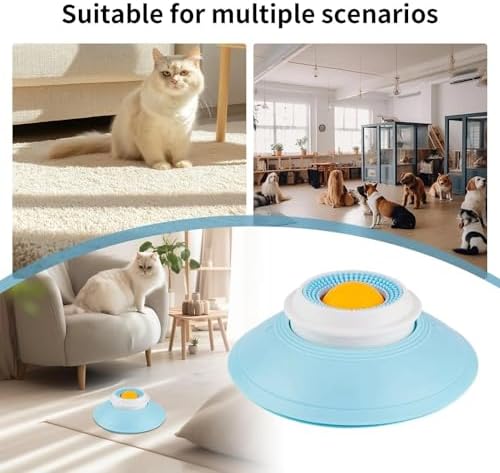 Dog Cat Lick Sphere Slow Feeder for Liquid Food & Peanut Butter,Interactive Licksphere for Dogs Anxiety Relief,Non-Slip Licking Bowl Enrichment Toys to Healthy Diet Food Container for Dog Cats(White)