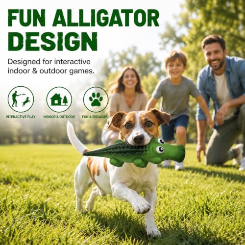 Interactive Dog Chew Toy with Squeaker for Fun, Fetch & Training