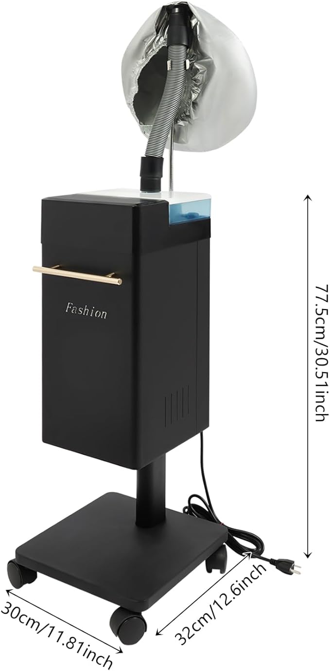 110V 600W Nano Hair Steamer Machine, Professional Micro Mist Salon Hair Processor, Salon Spa Equipment Vertical Nano Hair Steamer for Deep Hair Care Repair, Hair Styling