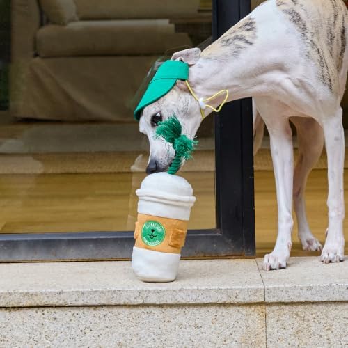 CHEWFFON Squeaky Dog Toy, Interactive Plush Tug & Treat Toy