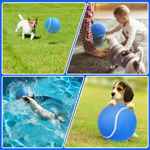 Banfeng Giant 8" Dog Tennis Ball Big Pet Toys Outdoor Sports Ball Interactive Dog Toy for Small Medium Large Dog(Blue)