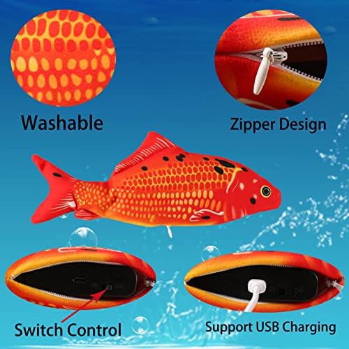 Flopping Fish Electric Cat Dog Pet Toy,Realistic Moving Rocking Interactive
