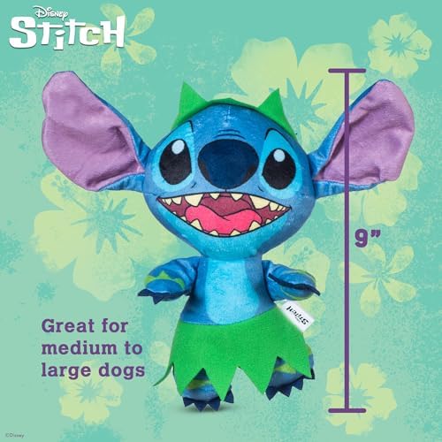 Disney for Pets Lilo and Stitch Bow Wow Luau Plush Dog Toy, 9 Inch