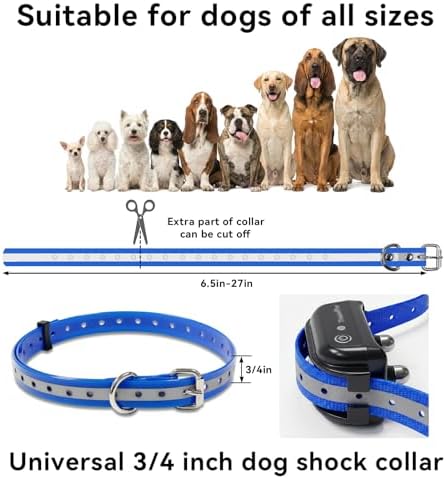 TPU Waterproof Dog Collar Replacement Strap,Easy-Clean,Odor-Resistant e Collar Strap, Shock Collar Replacement Strap Designed for Daily Training and Evening Walks.