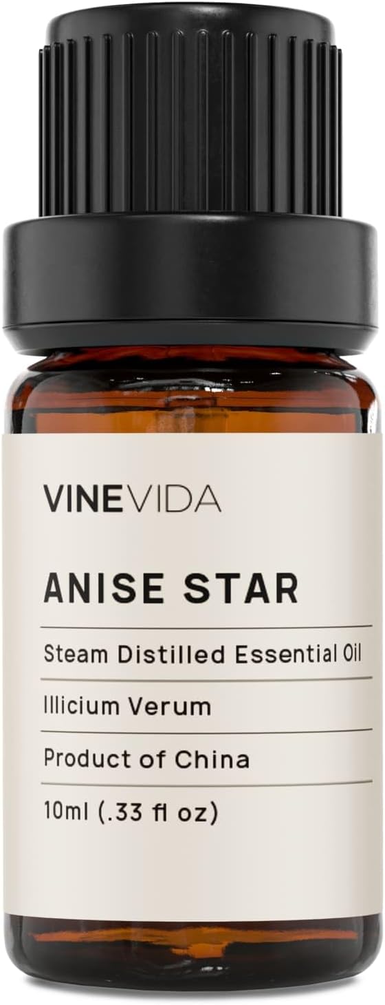 VINEVIDA Anise Star Essential Oil - Undiluted 10 mL for Candlemaking, Soap Making - DIY Candle Scents