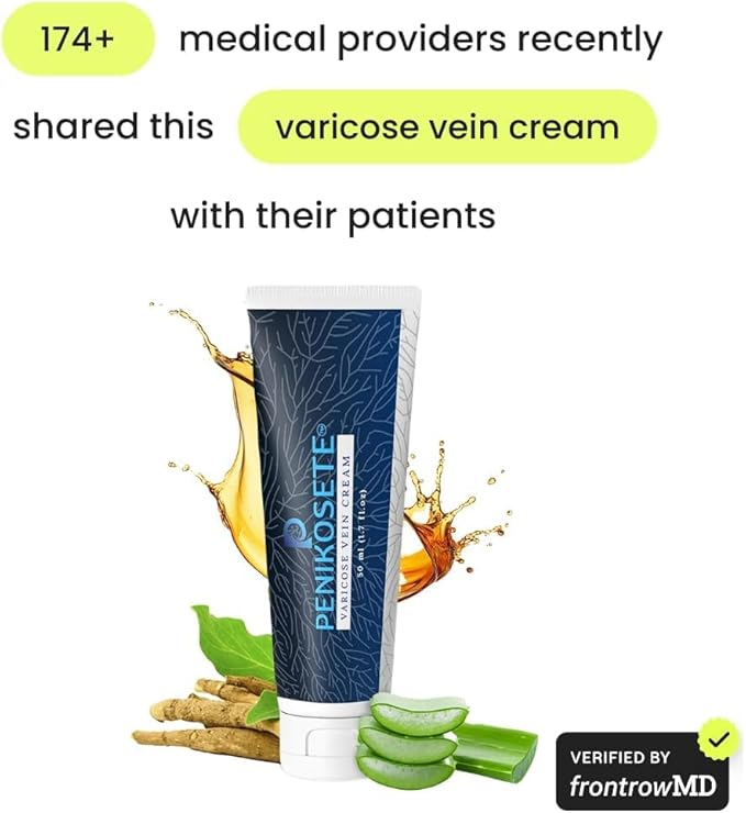 Varicose & Spider Vein Cream for Men & Women | Ayurvedic Ashwagandha Formula for Circulation, Swelling & Tired Restless Legs | Natural, Non-Sticky for Healthy-Looking, Energized Legs!