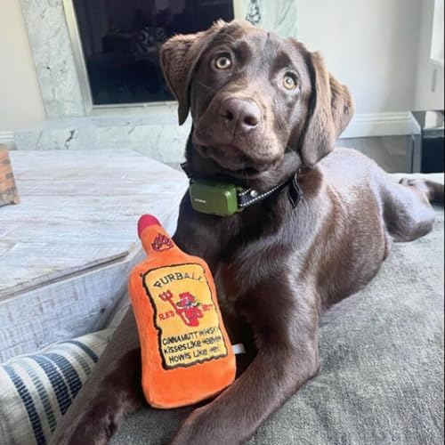 Haute Diggity Dog Furball Bottle Plush Dog Toy, Drink Parody Chew Toys