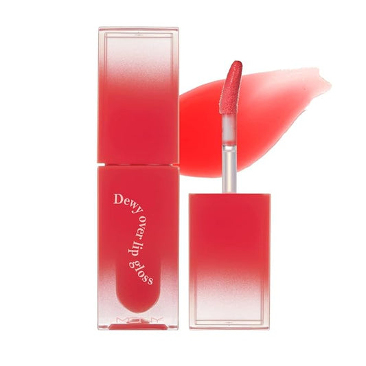 MQNY(MACQUEEN NEWYORK Dewy Over Lip Gloss 3g (#06 Cherry Puding, Cherry Red)
