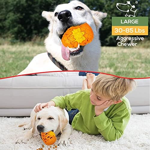 Lasts 6X Longer Chew Toy for Power Chewers, Indestructible for Training | Tough Treat Dispenser for Large Dogs, Durable Puzzle, Good for Dental Health, Easy to Clean