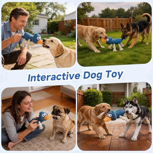 Squeaky Dog Toys, Interactive Duck Dog Toy for Small Medium Dogs