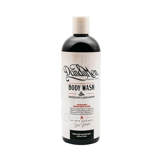 DandyMen Hydrating Bodywash for Men – 16oz (1-pack, Obsidian Cardamom)