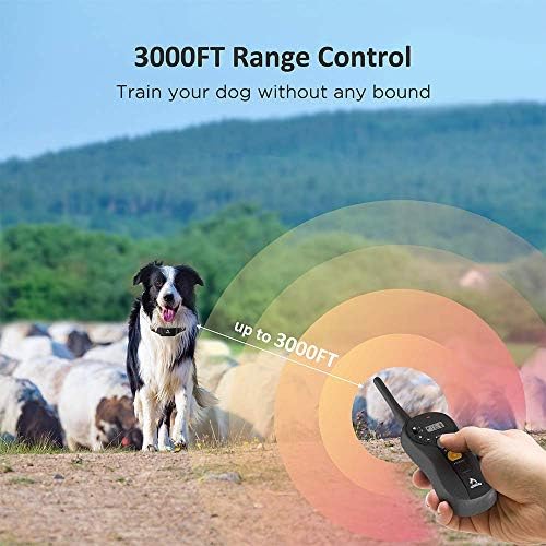 PATPET 2 Dogs Training Collar with Remote - IPX7 Waterproof Shock Collar for 2 Dogs with 3 Modes (Beep/Vibration/16 Levels Static), 3000FT Rechargeable E Collar for Medium Large Dogs (10-140 lbs)