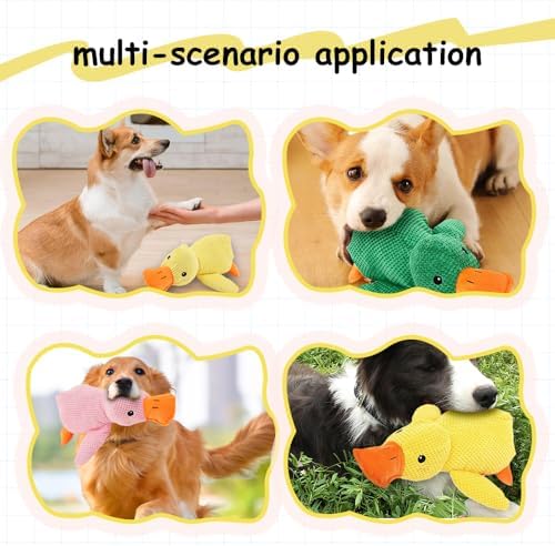 Plush Squeaky Dog Toy for Aggressive Chewers, Interactive Toy for Anxiety