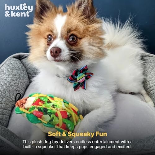 Huxley & Kent Power Plush Squeaky Dog Toy, Taco Tuesday, Large