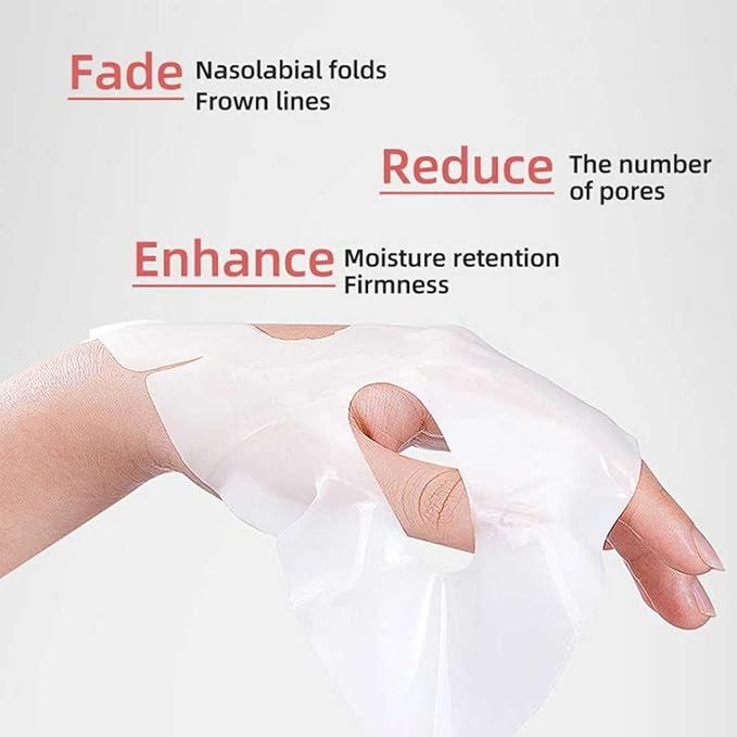 Bio-Deep Collagen Face Mask, Overnight Deeply Hydrate, Korean-style Ultimate Skincare, Suitable for Ladies' Delicate Skin Care, Pore Minimizing, Firm Skin -1.05oz (30g) x 4PCS