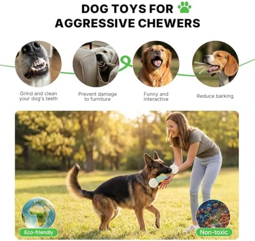 Knot Rope Dog Chew Toys, Glow in the Dark Dog Bone Toys, Dog Teething Toys