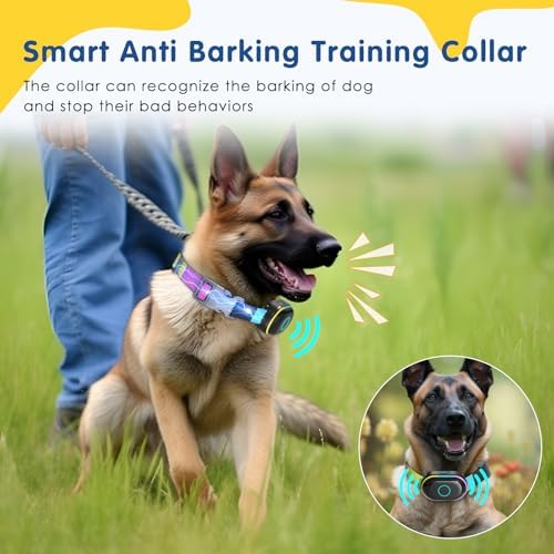 2-in-1 Dog Shock Collar and Bark Collar for Dogs– 2000FT Dog Training Collar with Remote, IP67 Waterproof e Collar with Anti-Bark/Beep/Vibration/Shock Modes for Small Medium Large Dog