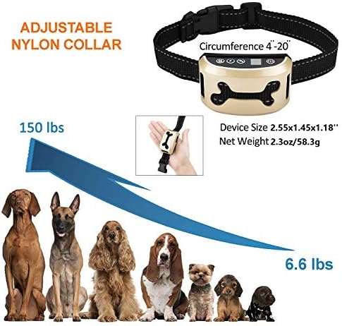 Bark Collar 2 Pack Upgraded 7 Sensitivity Rechargeable Dog Barking Collar Beep/Shake/Safe Shock Or No/Anti Bark Reflective Collar for Small Medium Large Dogs …