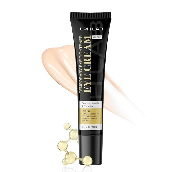 Instant Under-eye Tightener: Eye Bags Firming Treatment Cream - Temporary Eye Wrinkle Puffiness Remover for Senior Men & Women 50+, No Flaking Residue,15ml
