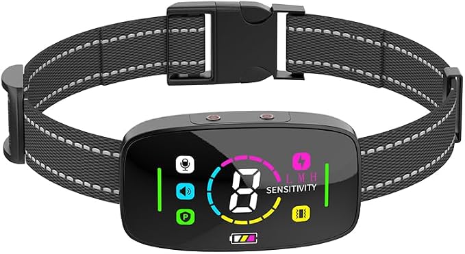 Bark Collar,Smart Anti-Bark Dog Training Collar, Color Display, Waterproof, Anti Barking Collar for Small Medium Large Breed Dogs
